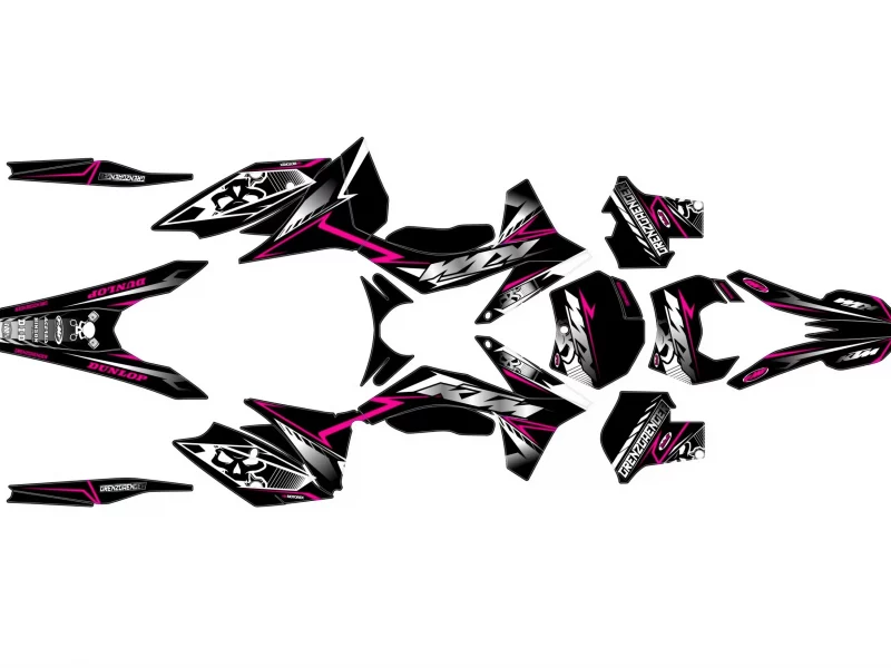 Kit grafiche race pink ktm exc / exc f (2012 2013).