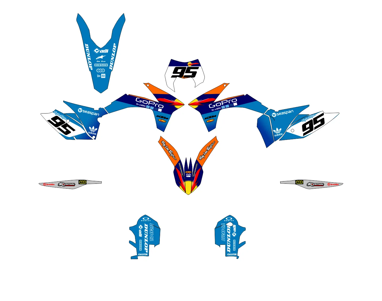 kit déco ktm exc / exc f (2012 2013) gopro #2