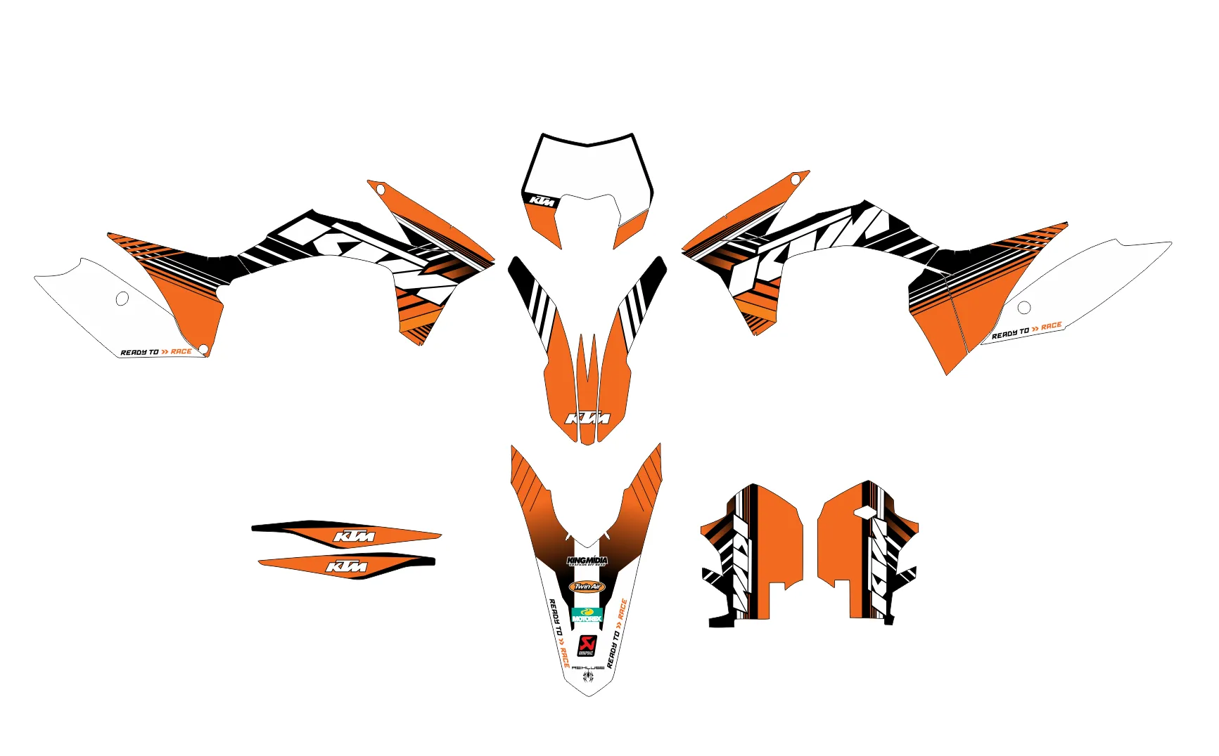kit déco ktm exc / exc f (2012 2013) origine #2