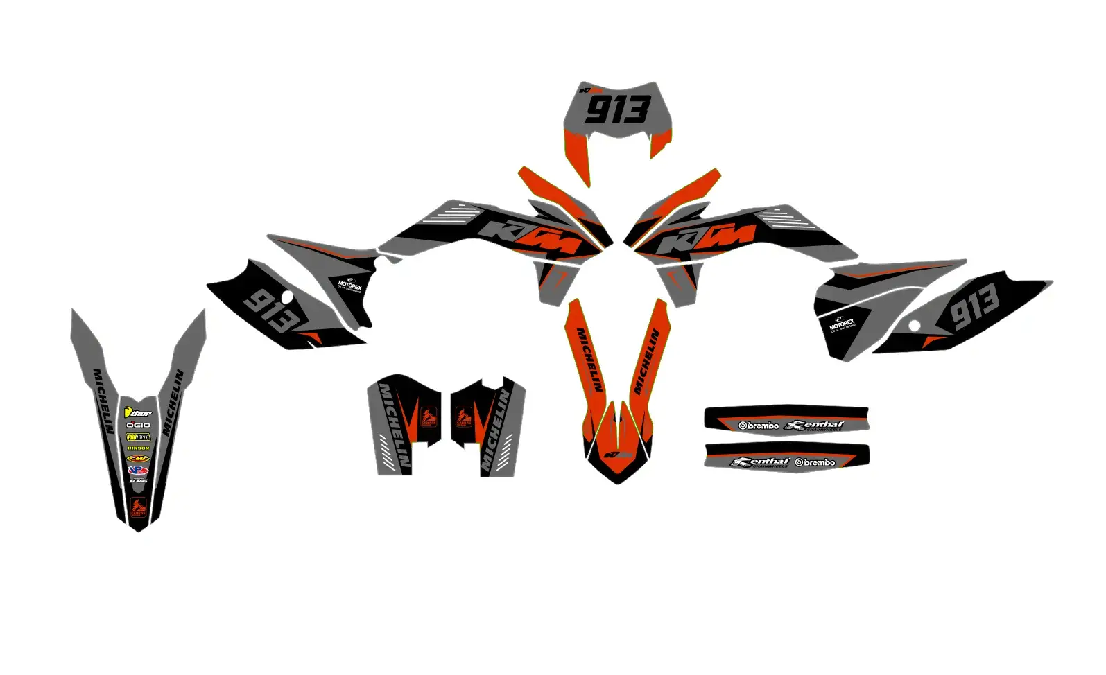 kit déco ktm exc / exc f (2014 2016) fast