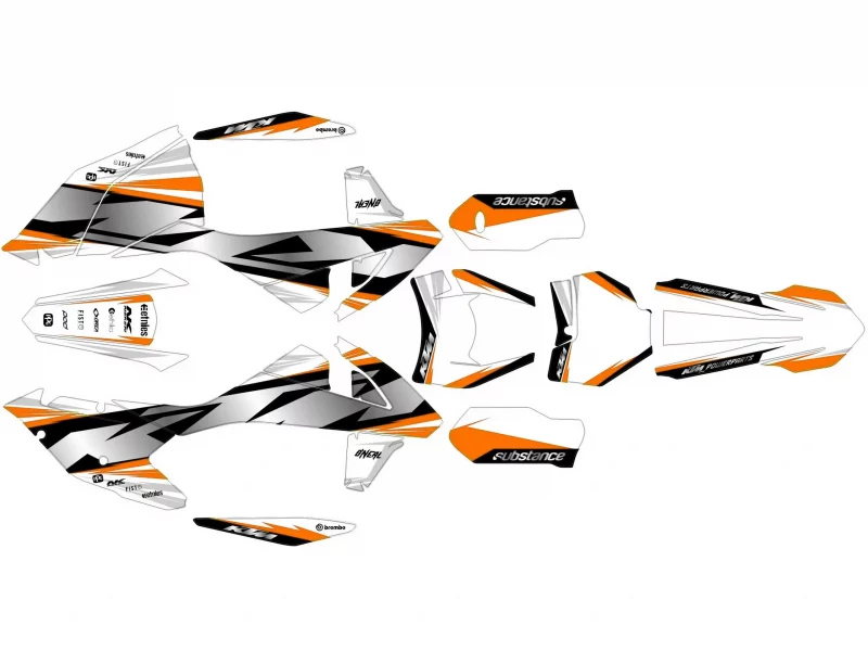 KTM Excel / Excel F (2017 2019) Race Orange Grafik-Kit
