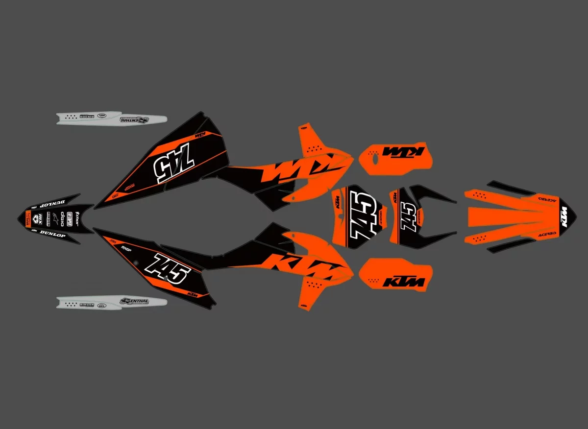kit déco ktm exc / exc f (2020 2023) factory #3
