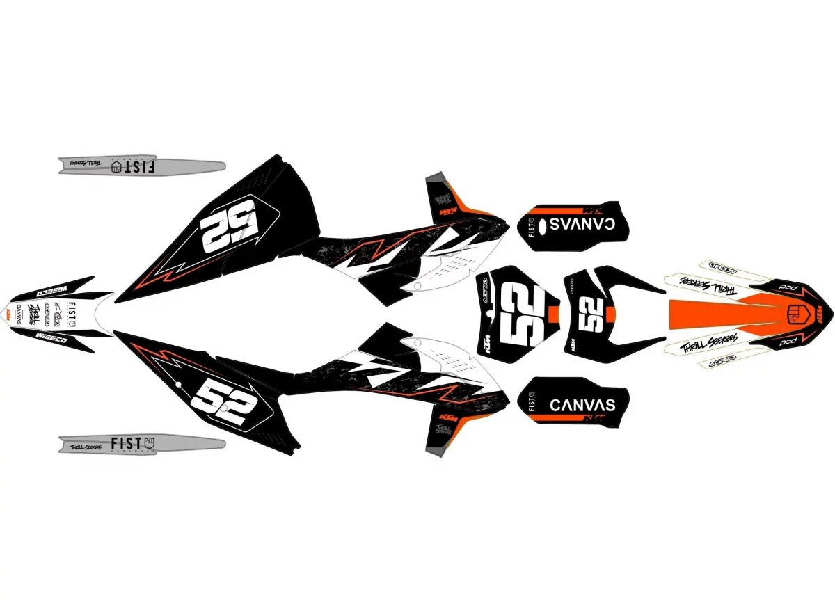 kit déco ktm exc / exc f (2020 2023) flash