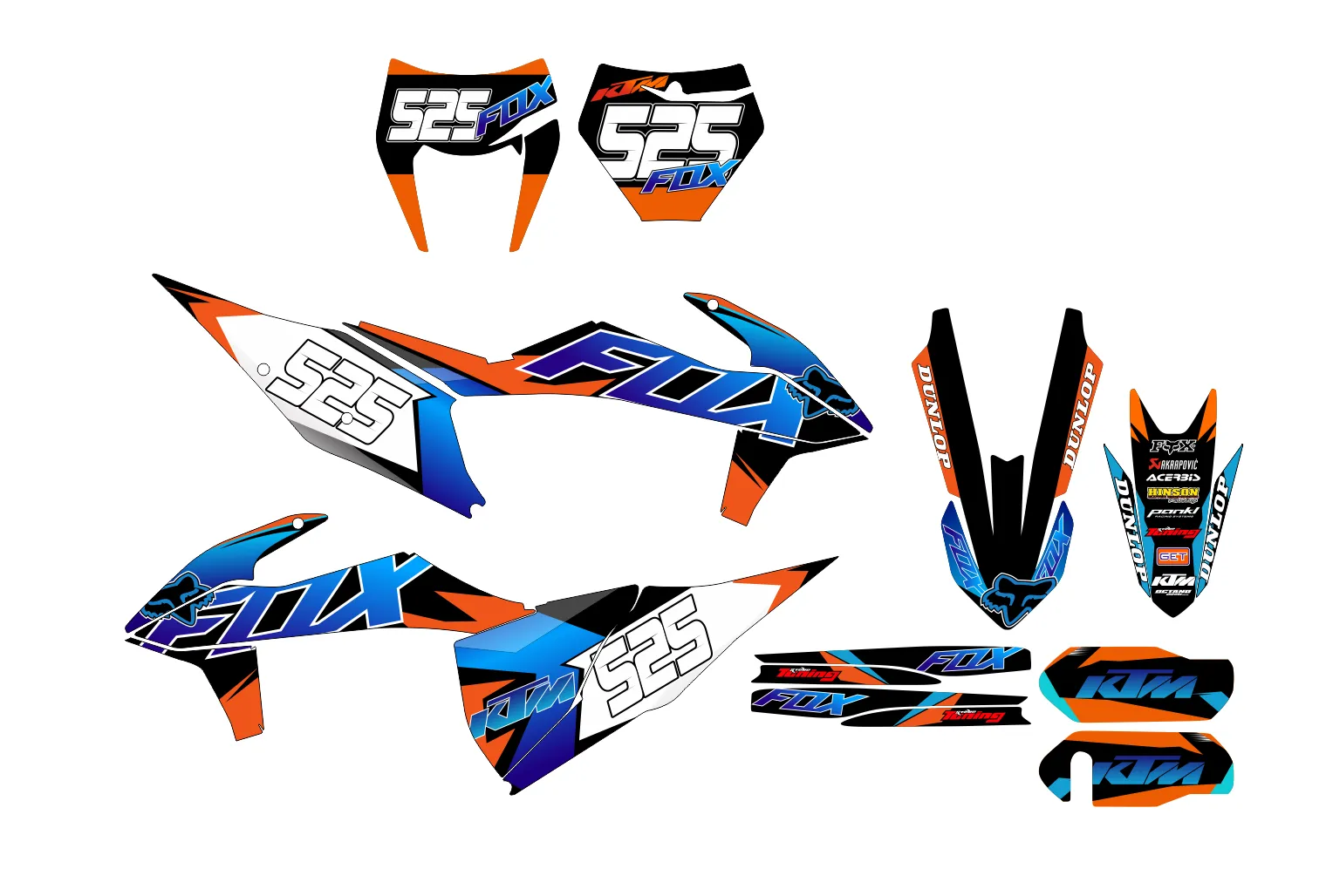 kit déco ktm exc / exc f (2020 2023) fox