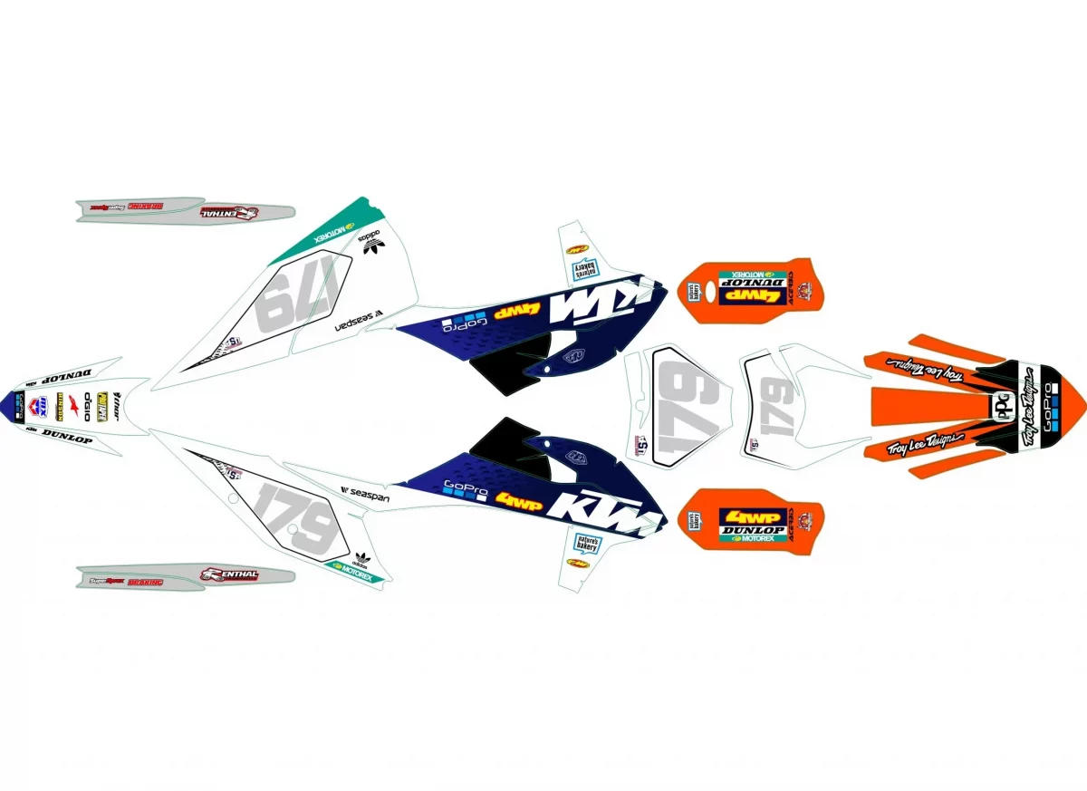 kit déco ktm exc / exc f (2020 2023) gopro
