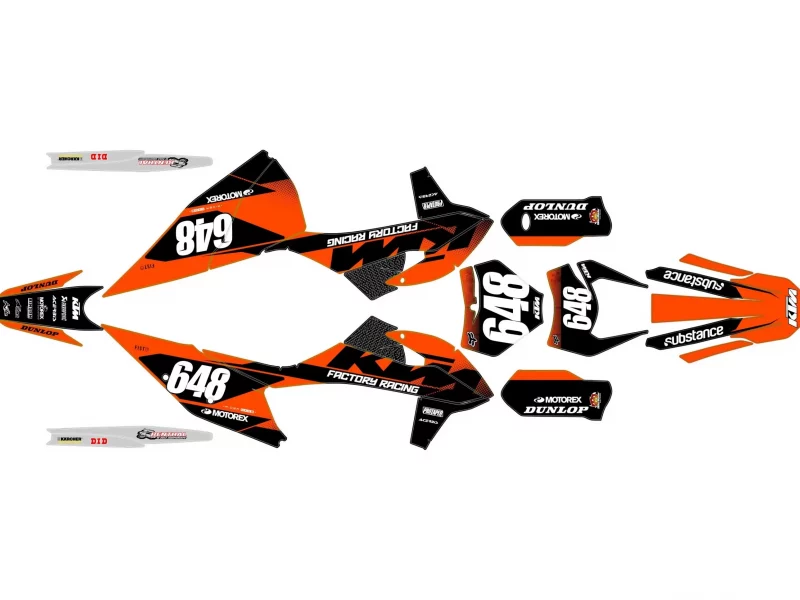 Gráficas ktm exc / exc f (2020 2023) race naranja