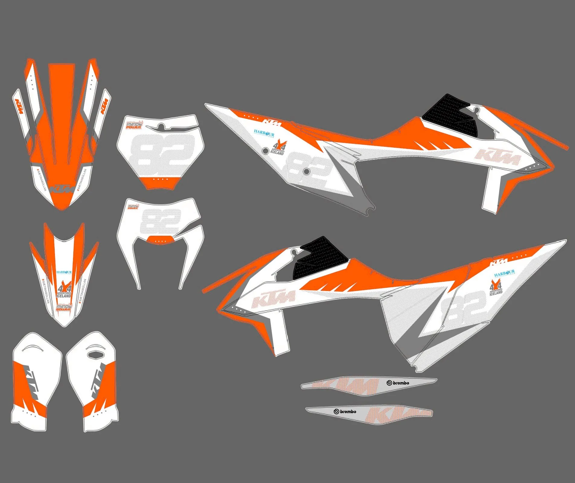 kit déco ktm exc / exc f (2020 2023) rynow