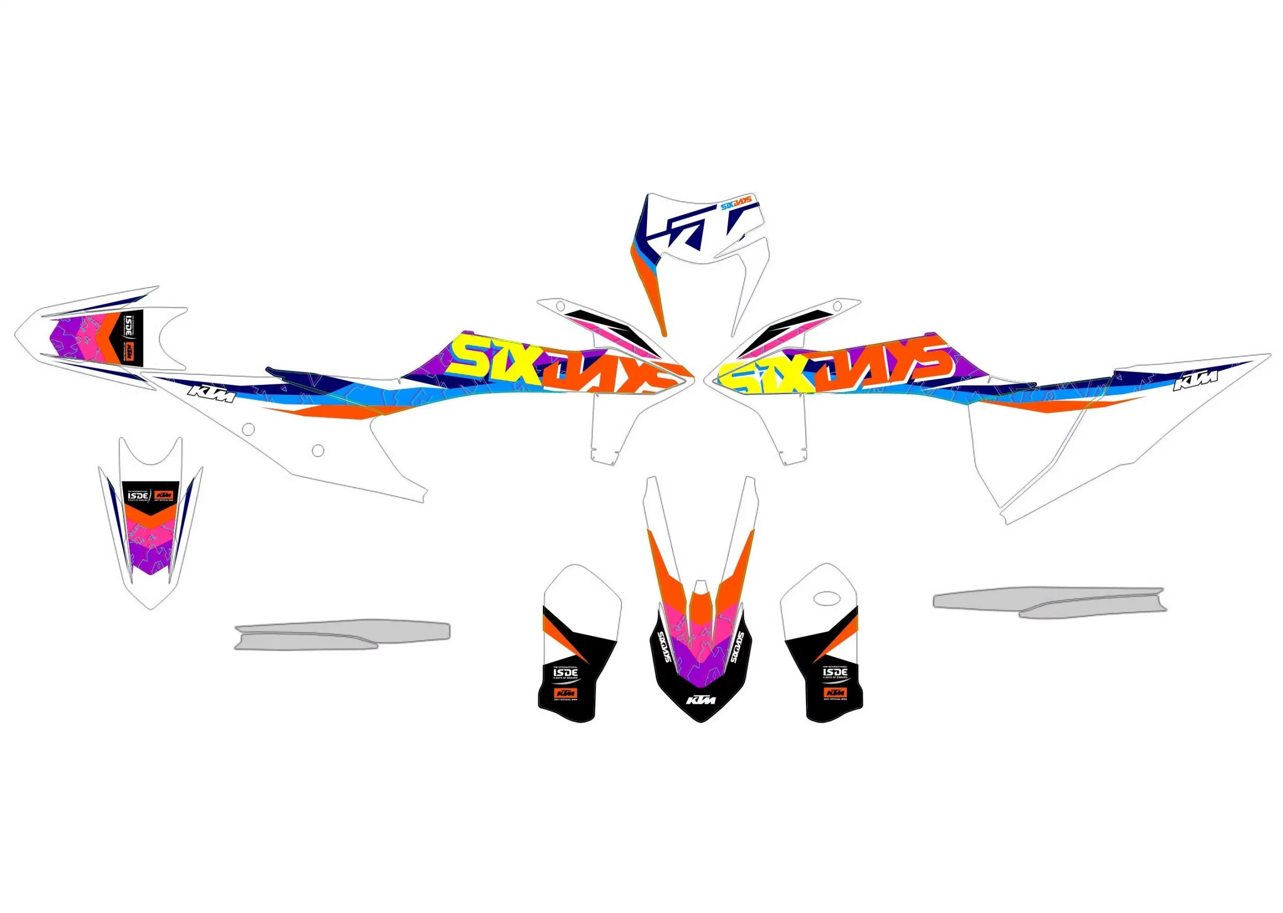 kit déco ktm exc / exc f (2020 2023) six days #2