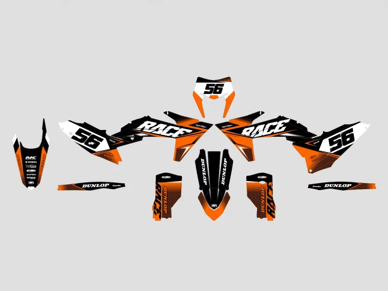kit déco ktm exc / exc f (2024 2025) racing orange