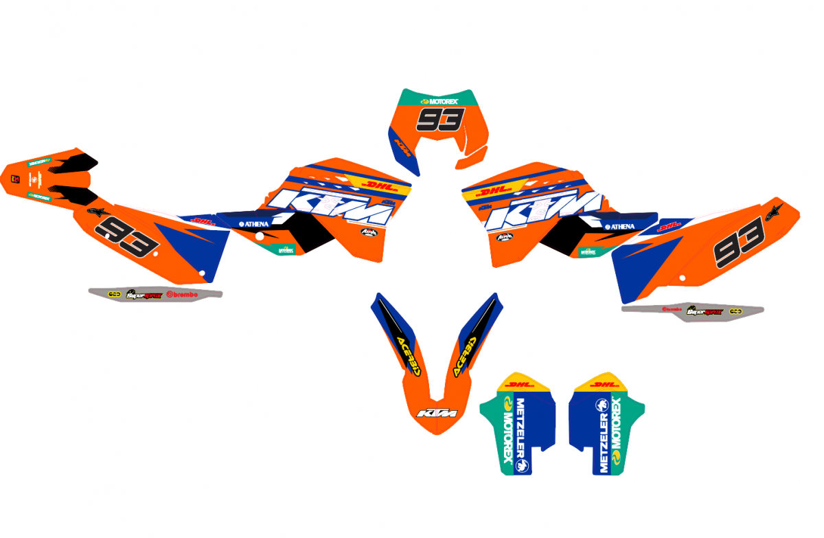 kit déco ktm exc / exc f (2008 2011) race