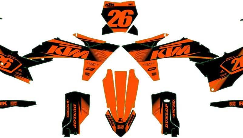 ktm exc / exc f (2024) airon orange graphic kit