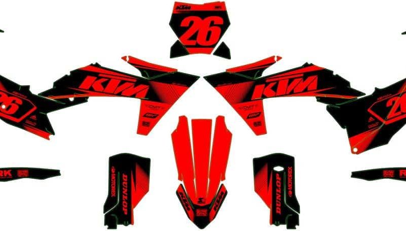 ktm exc / exc f (2024) airon rouge graphic kit