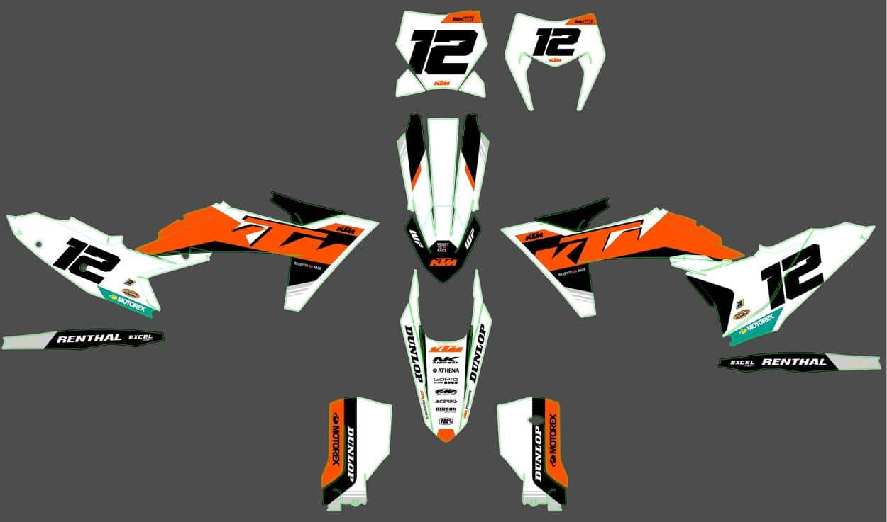 kit déco ktm exc / exc f (2024) bolt