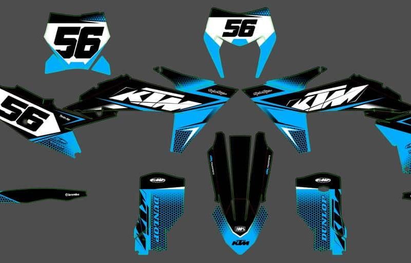 KTM Excel / Excel F (2024) Racing Blue Grafik-Kit