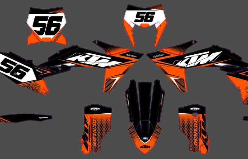 Kit grafiche ktm exc / exc f (2024) racing arancione