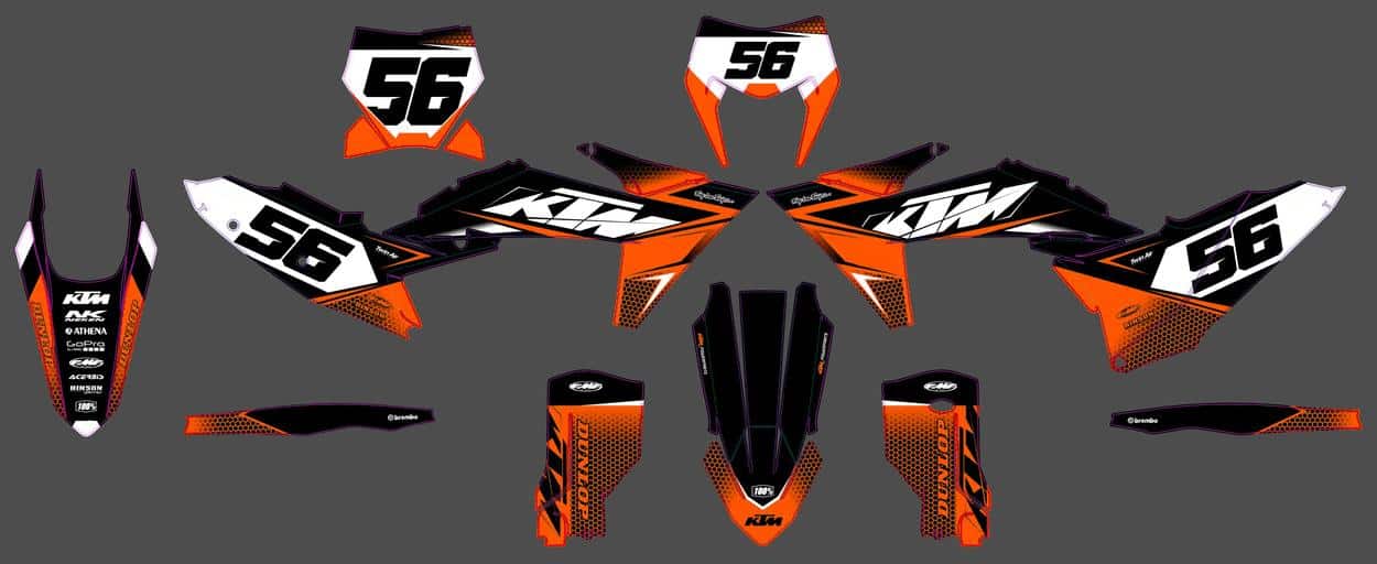 kit déco ktm exc / exc f (2024) racing orange