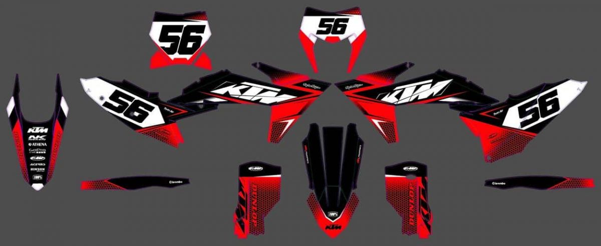 kit déco ktm exc / exc f (2024) racing rouge