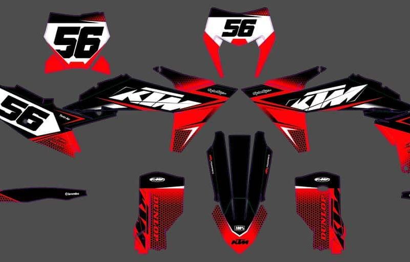 ktm exc / exc f (2024) racing red graphic kit