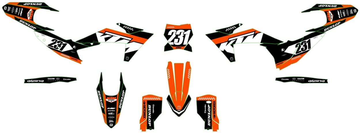 kit déco ktm exc / exc f (2024) yoda