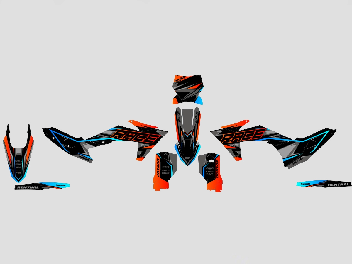 kit déco ktm sx / sx f (2023 2024) retro