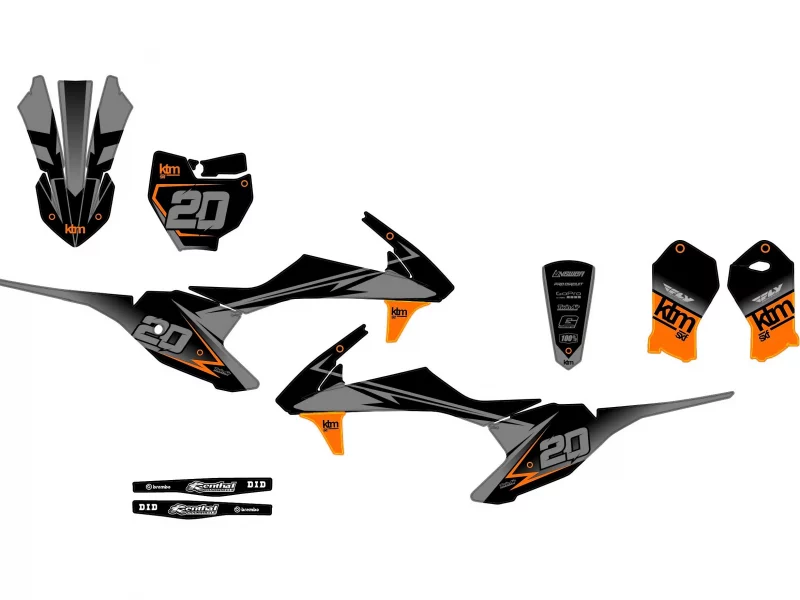 Kit grafiche ktm 50 sx (2016 2023) fast orange