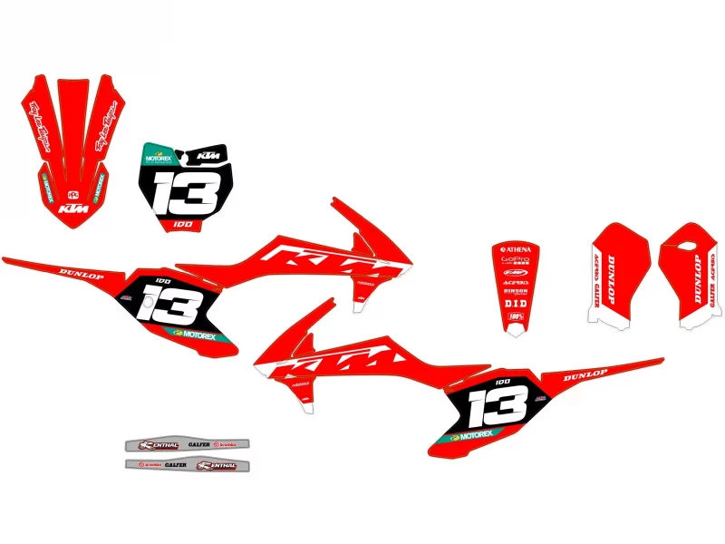 Kit grafiche ktm 50 sx (2016 2023) rosso corsa