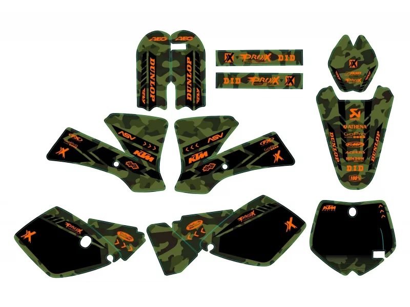 kit gráfico camuflado exército ktm 65 sx (2002 2008)