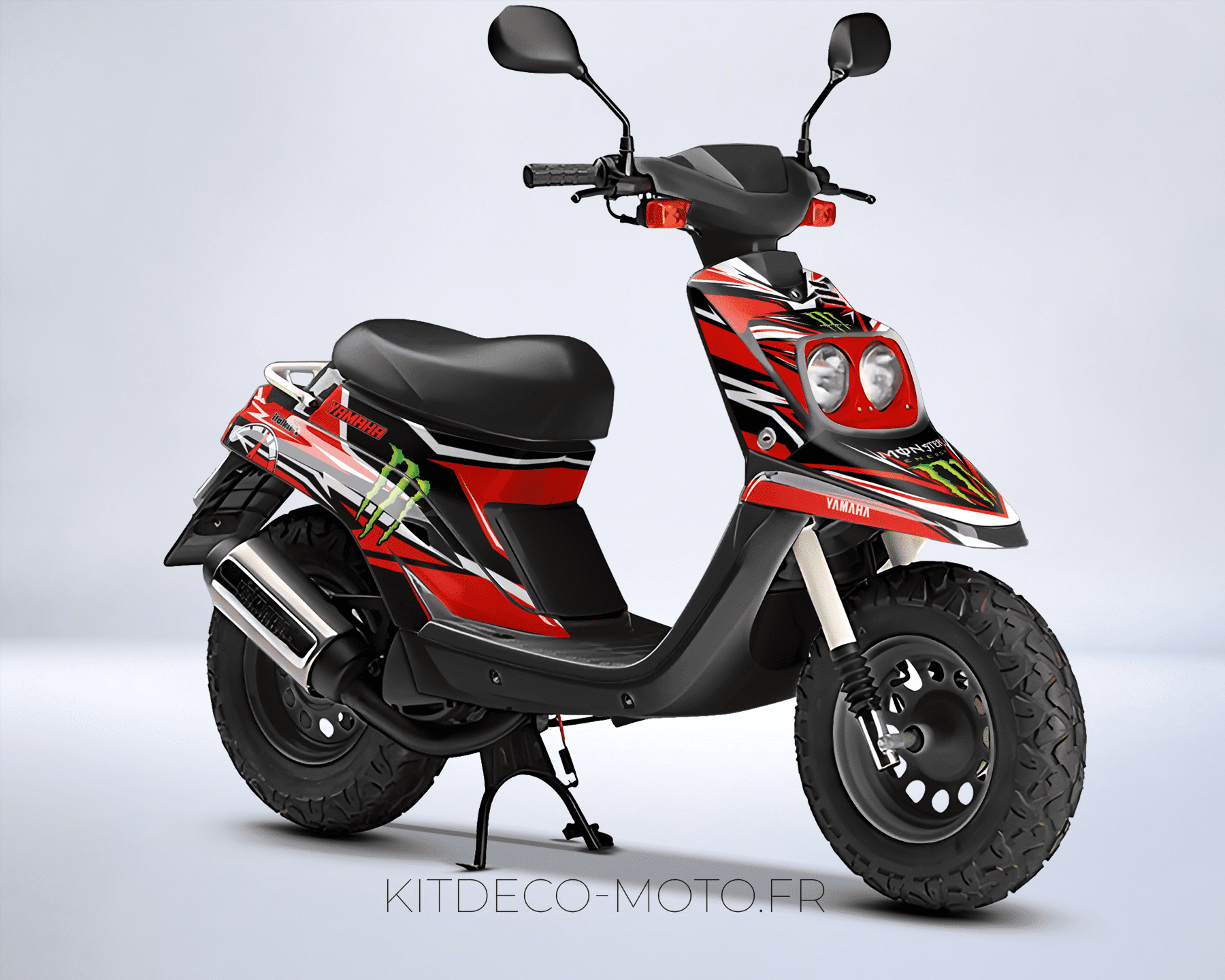 kit déco mbk booster (1990 2003) monster rouge