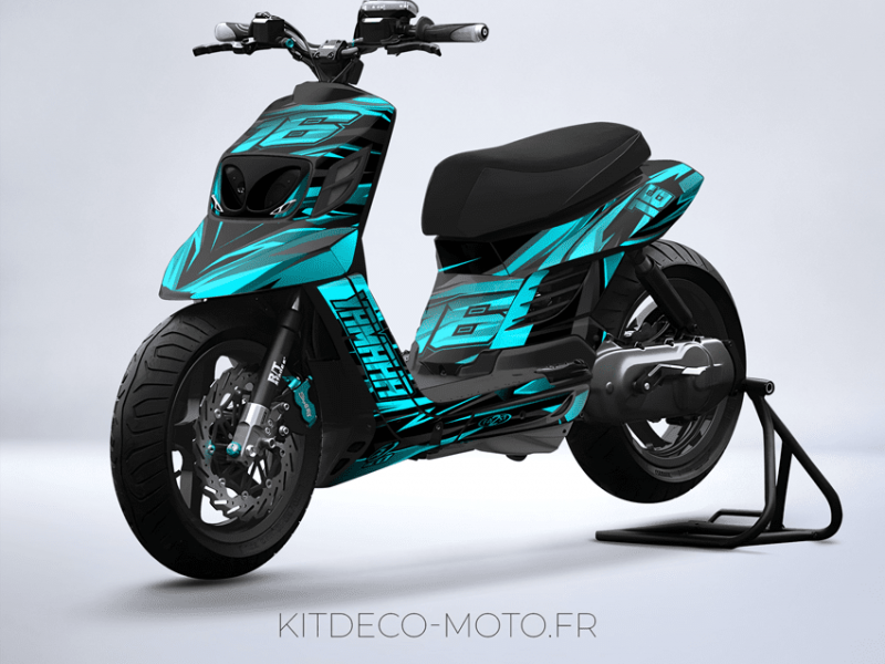 kit déco mbk booster bcd airon cyan