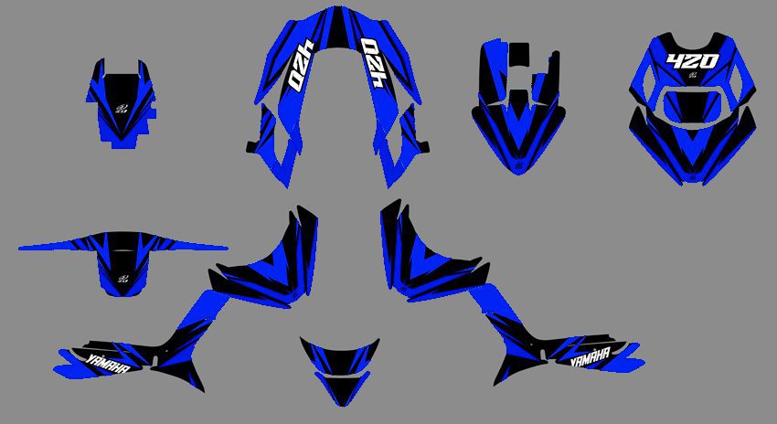 kit déco mbk booster bcd craft bleu