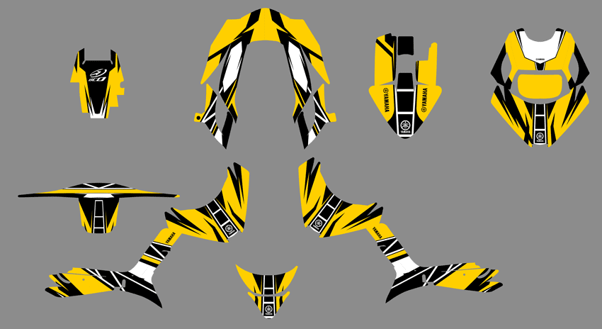 kit déco mbk booster bcd yamaha anniversaire jaune