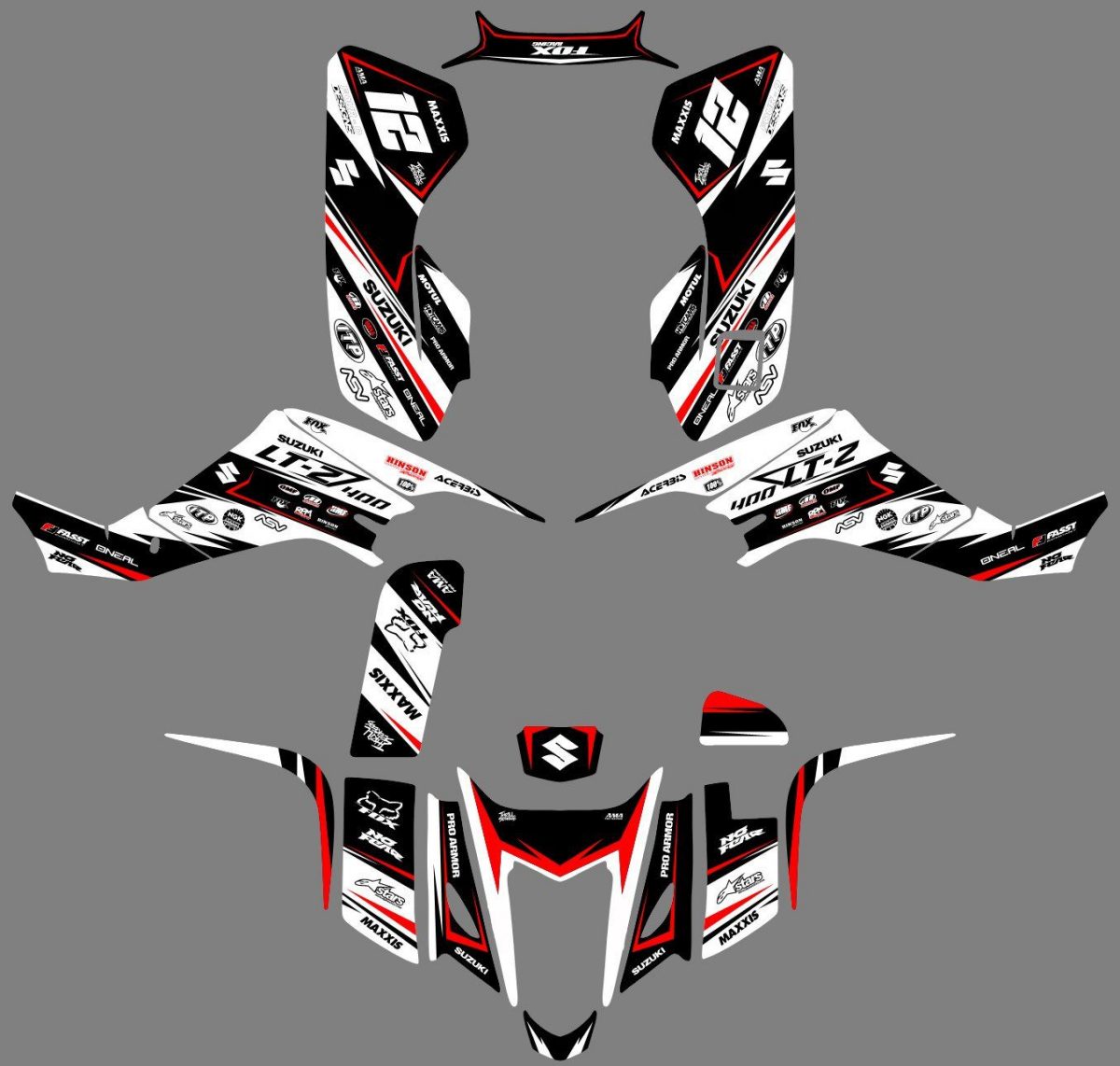 kit déco suzuki 400 ltz sponsors
