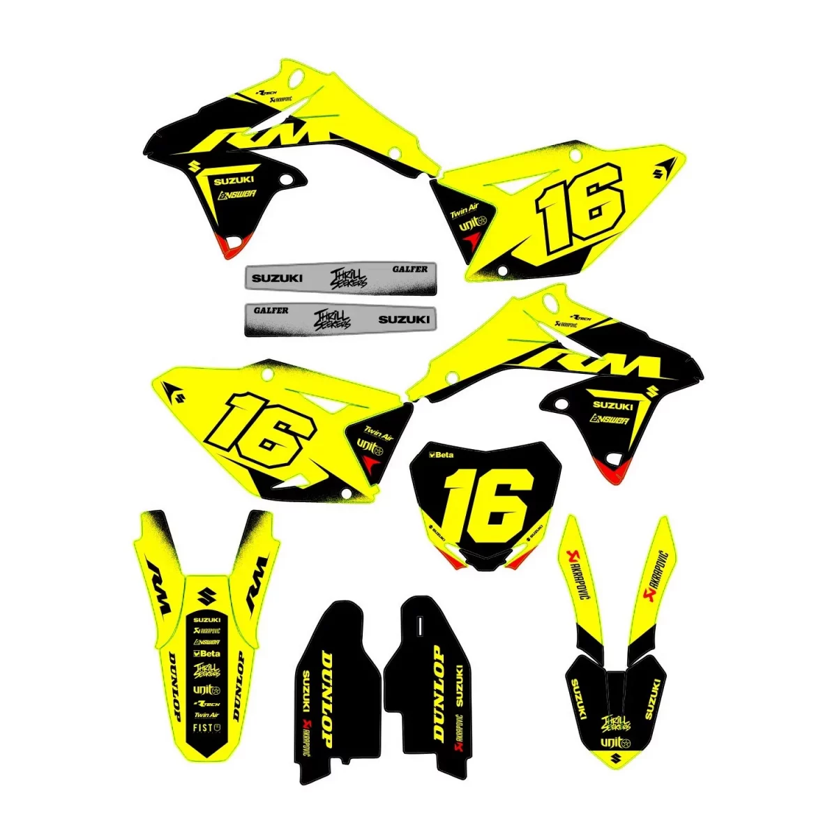kit déco suzuki 450 rmz (2008 2017) factory