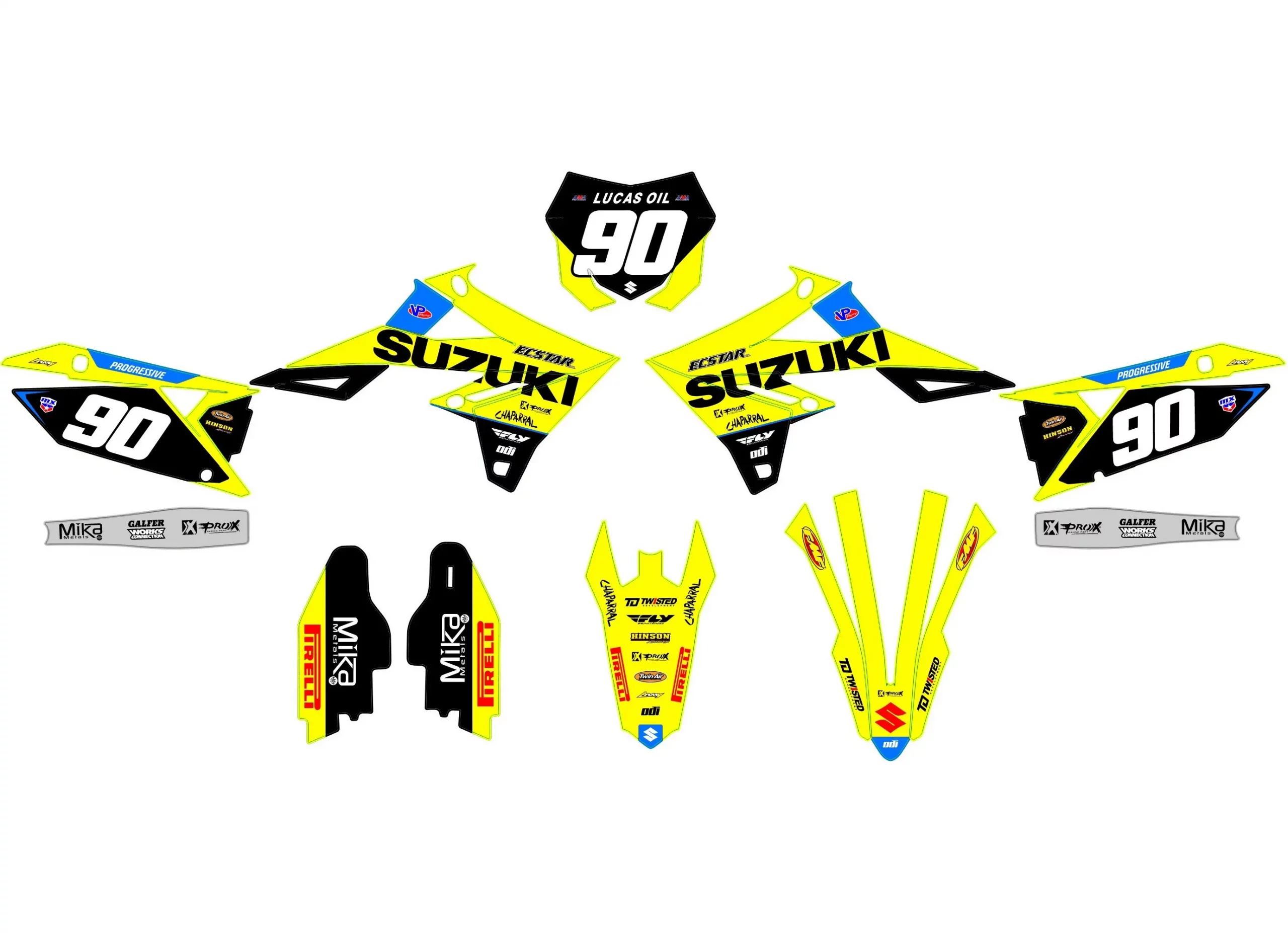 kit déco suzuki 250 rmz (2019 2024) lucas oil