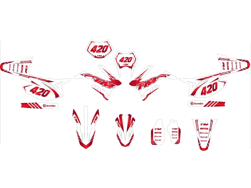 kit déco tm racing (2015 2021) gotam rouge