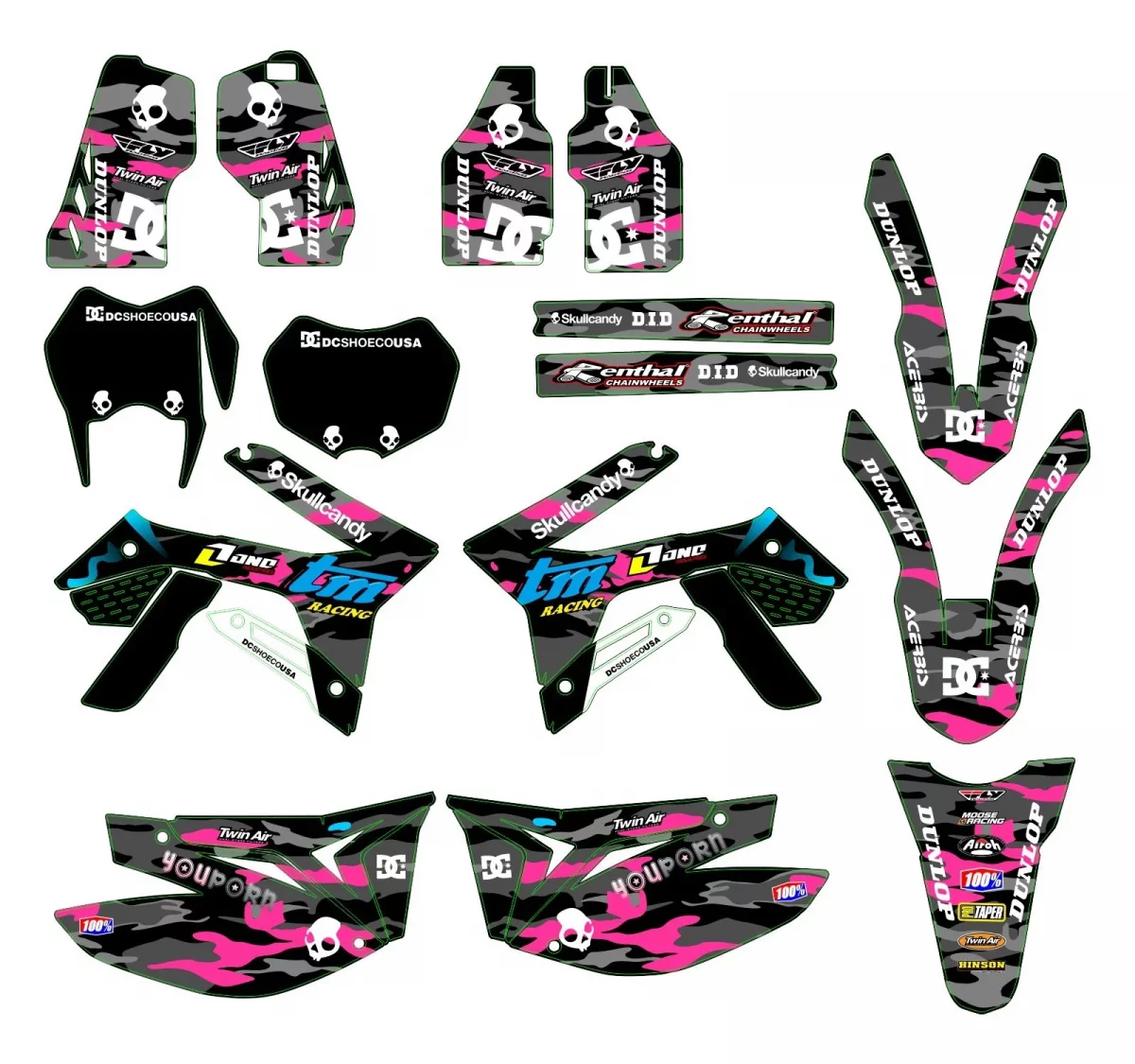kit déco tm racing (2015 2021) skull