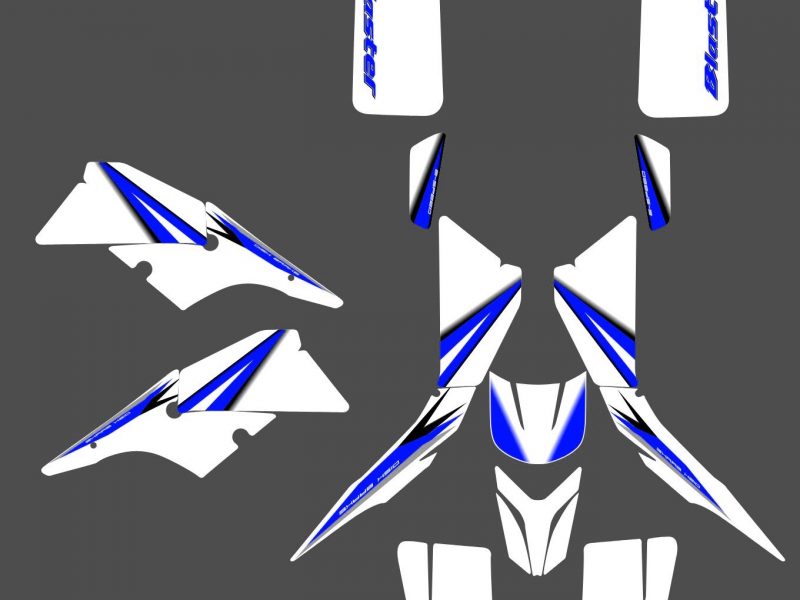 Kit grafiche blu originali yamaha 200 blaster