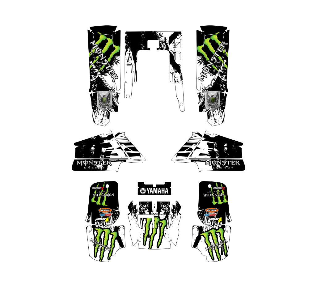 kit déco yamaha 350 banshee monster blanc