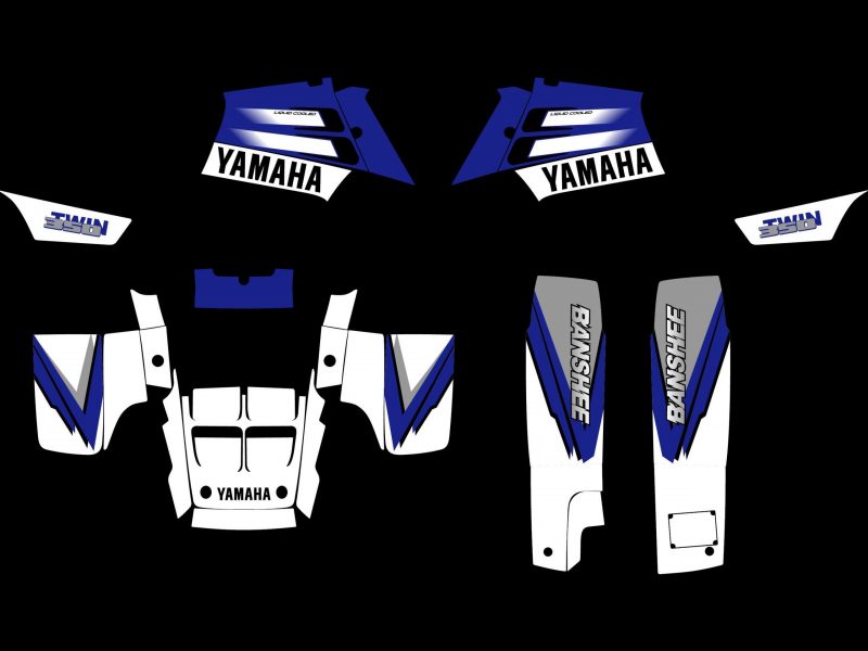 Kit grafiche blu originali Yamaha 350 Banshee