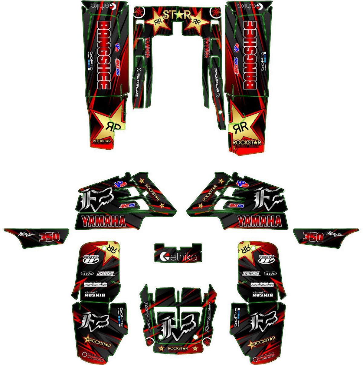 kit déco yamaha 350 banshee rockstar