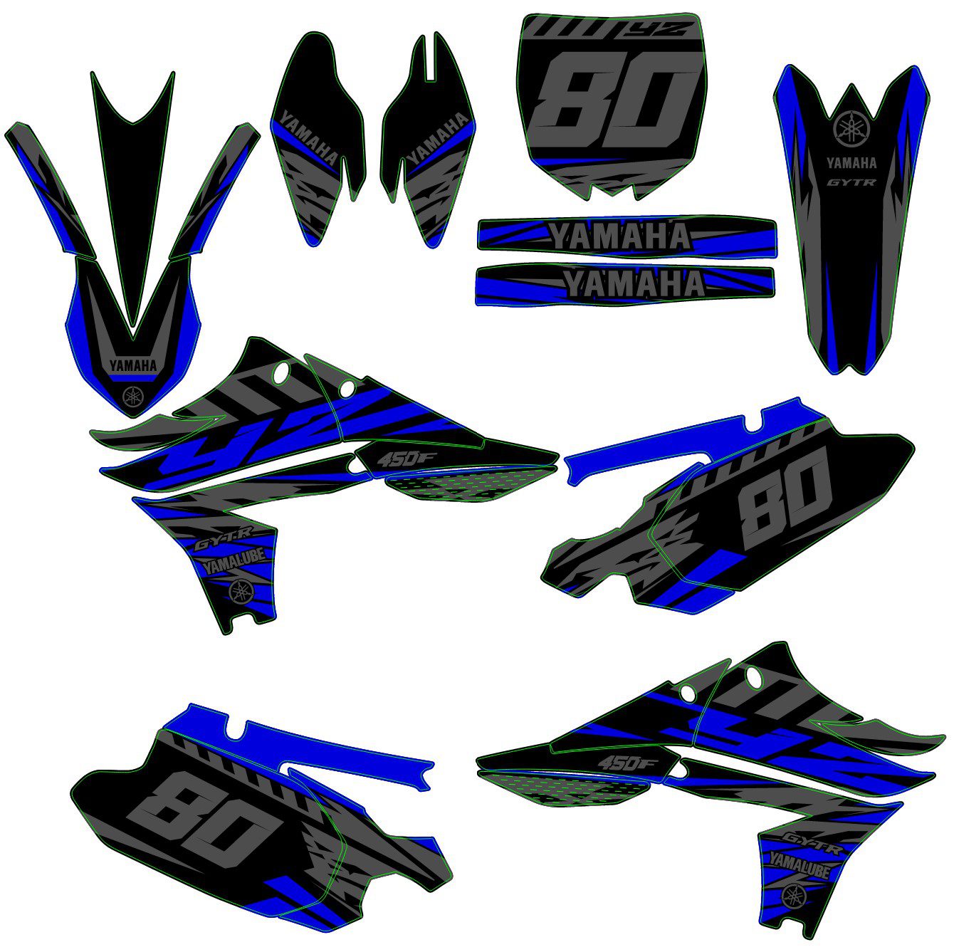 kit déco yamaha 450 yzf (2010 2013) griffe