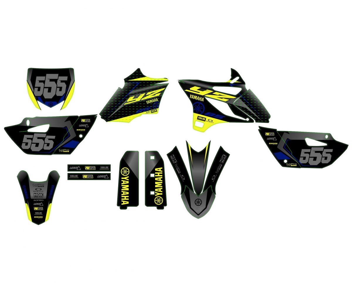 kit déco yamaha 85 yz airon jaune