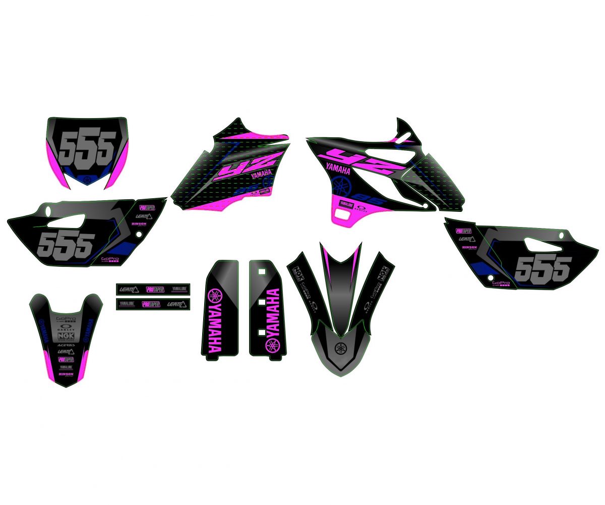 kit déco yamaha 85 yz airon rose
