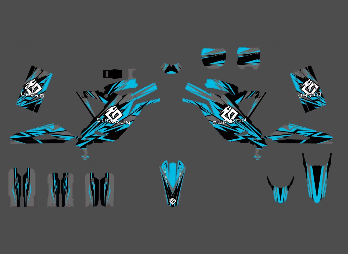 kit déco sur ron light bee race cyan