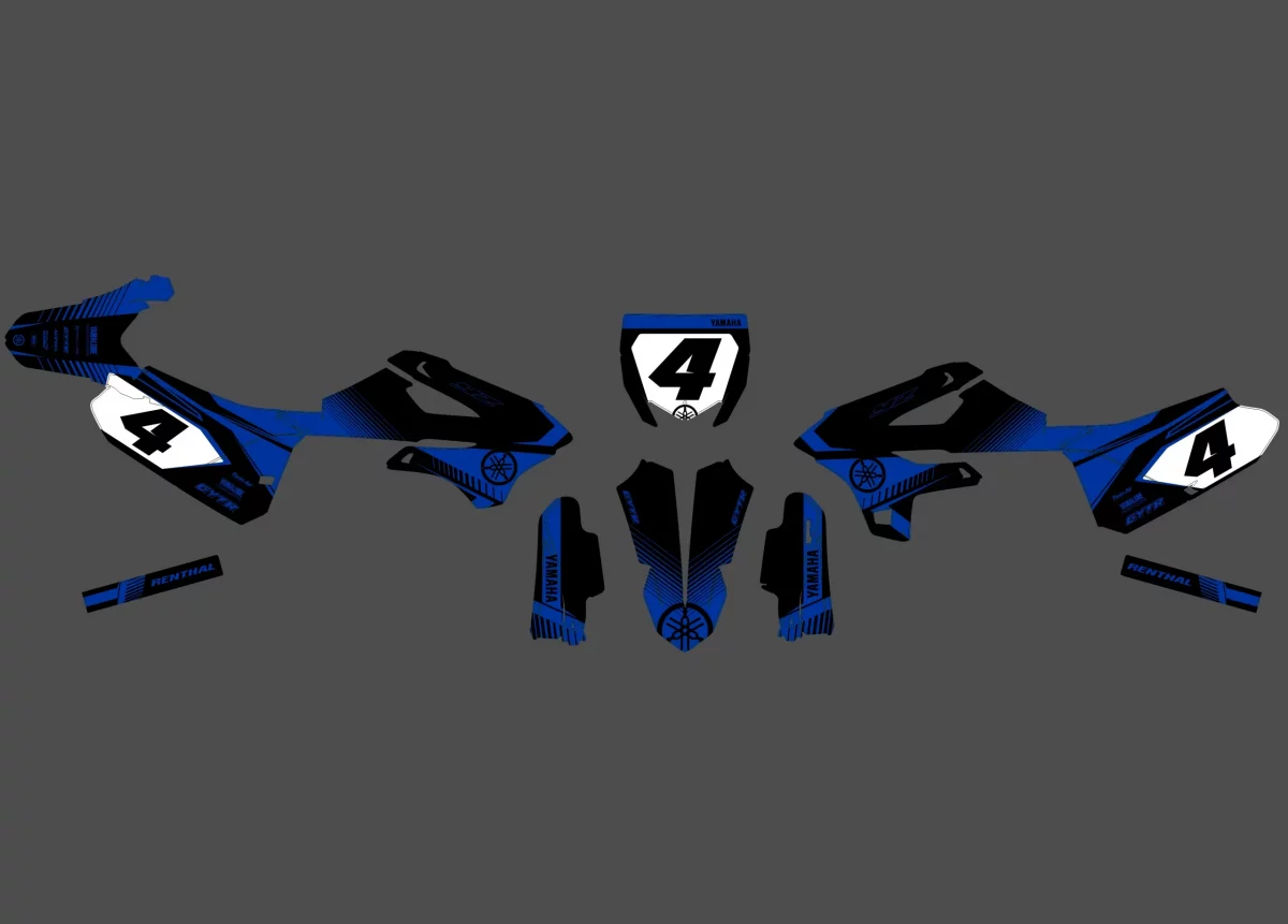 kit déco yamaha 65 yz gotam bleu