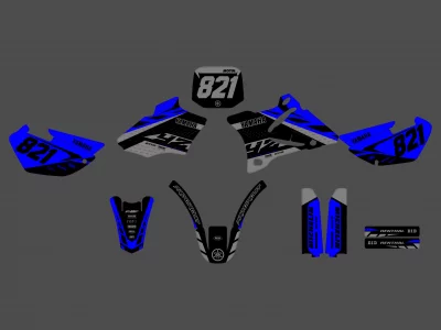 graphic kit yamaha 85 yz (2002 2014) color blue
