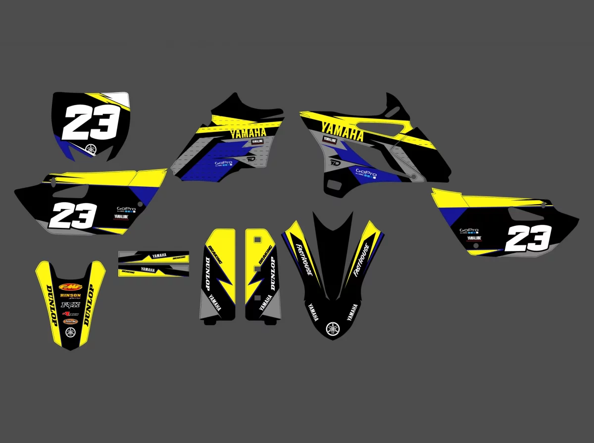 kit déco yamaha 85 yz (2015 2021) line jaune