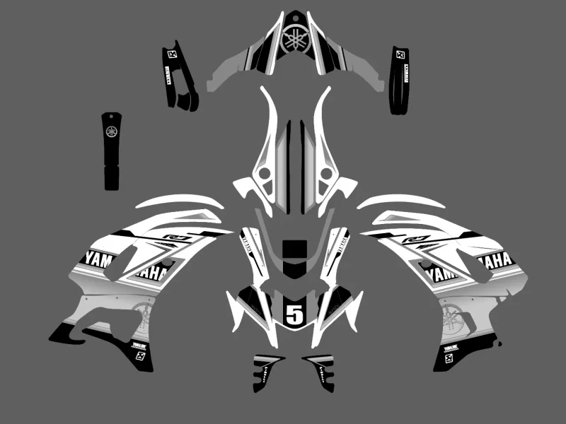 kit grafico racing grigio yamaha r7