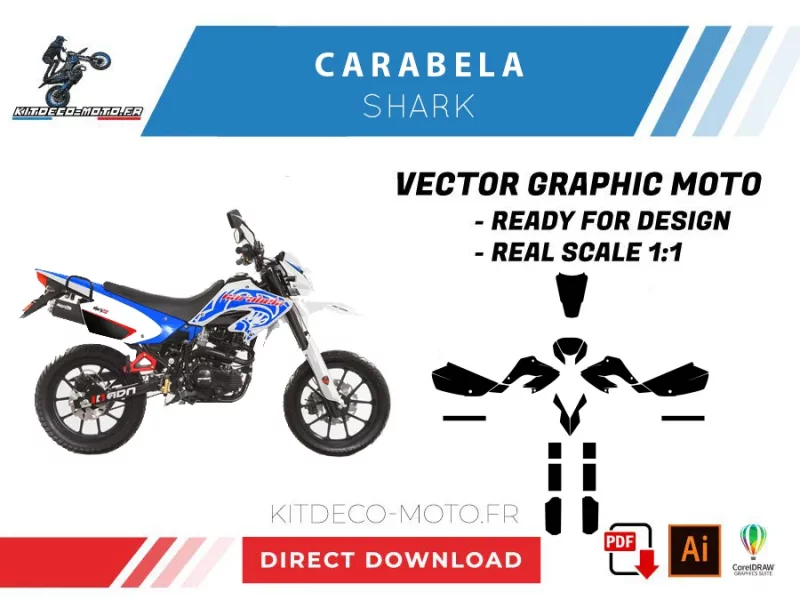 template carabela shark vector