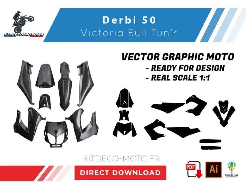 Vorlage Derbi 50 Victoria Bull Tun'r Vektor